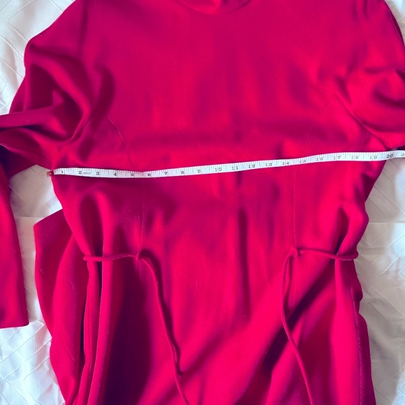 Rouie 100% Wool Long Sleeve High Neck Mod Dress SZ Lrg/14 - Picture 7 of 9